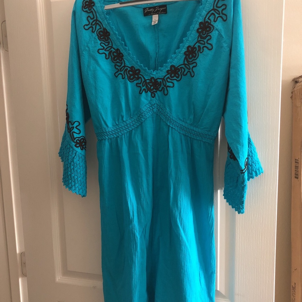 Gretty Zueger turquoise dress/ coverup.